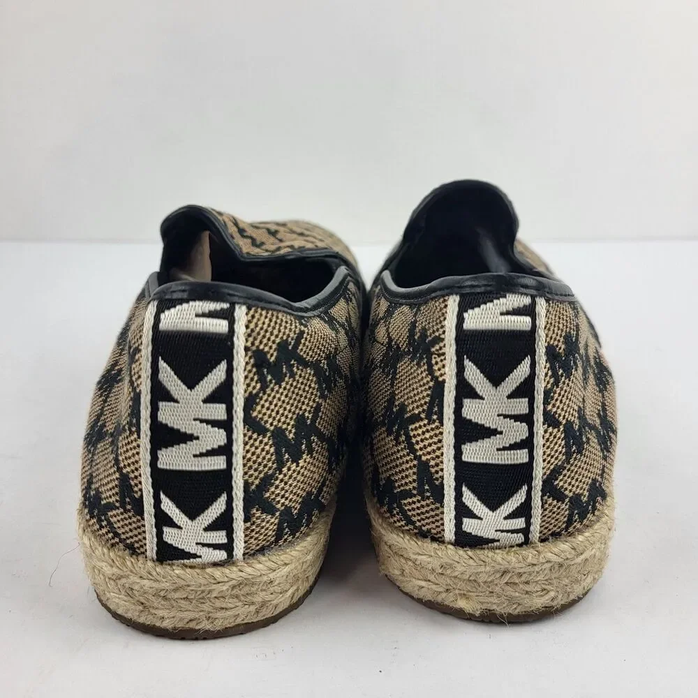 MICHAEL KORS Lenny Logo Jacquard Slip-On Espadrille Size 7M